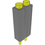 Samtec-ESD-101-G-04 Connector Headers and PCB Receptacles Conn Socket Strip SKT 2 POS Solder ST Top Entry Thru-Hole Bulk