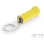 TE Connectivity-2-323915-2 Connector Terminals PIDG Ring Tongue Terminal 22-26AWG Copper Yellow 16.41mm Tin T/R