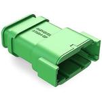 Amphenol-ATM04-12PC-SR1GN Connector Discrete Wire Housing Conn Housing RCP 12 POS Crimp ST Cable Mount Green