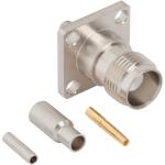 Amphenol RF-122379 Connector RF Conn TNC 0Hz to 11GHz 50Ohm Crimp ST Flange Mount RCP Gold