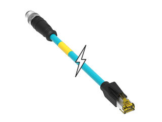 1203410507 - Micro-Change (M12) to Standard RJ-45 CAT6A Double-Ended Cordset, 8 Poles, X-Coded, Male (Straight) to Male RJ-45 (Straight), 26 AWG, Green Shielded PUR Cable, 15.0m (49.21') Length 1203410507 - Micro-Change (M12) to Standard RJ-45 CAT6A Double-Ended Cordset, 8 Poles, X-Coded, Male (Straight) to Male RJ-45 (Straight), 26 AWG, Green Shielded PUR Cable, 15.0m (49.21') Length