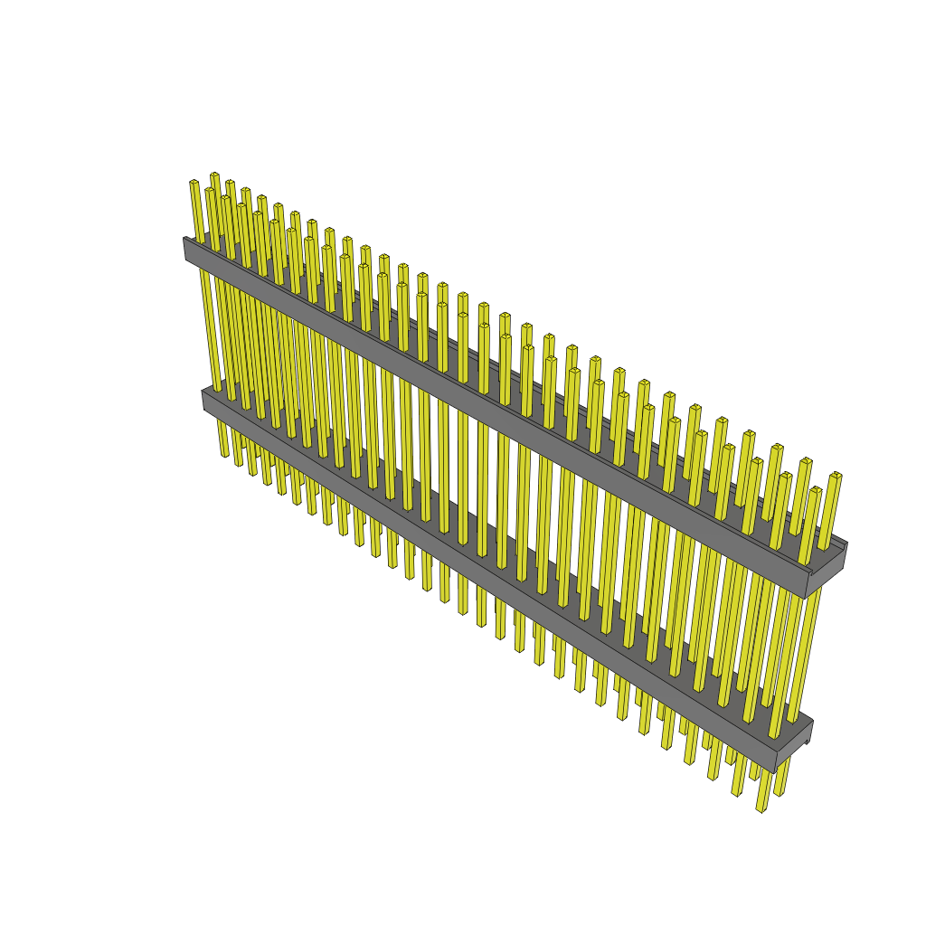Samtec-ZW-30-19-G-D-830-250 Connector Headers and PCB Receptacles Conn Board Stacker HDR 60 POS 2.54mm Solder ST Top Entry Thru-Hole Bulk