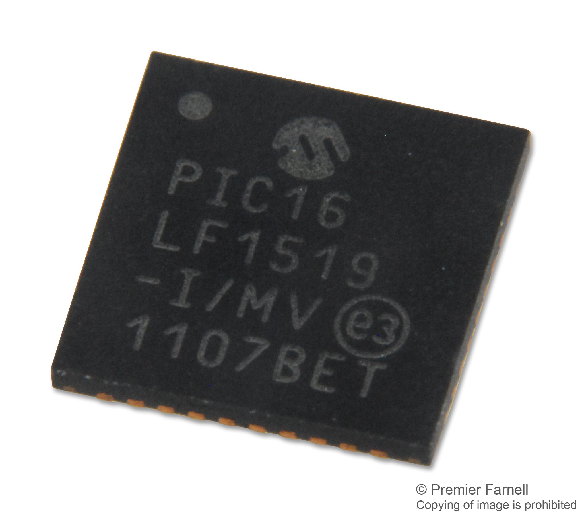 MCU 8-bit PIC16 PIC RISC 28KB Flash 3.3V 40-Pin UQFN EP Tube