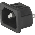 SCHURTER-6100.4120 Connector Power Conn Inlet PL 3 POS Solder ST Panel Mount 3 Terminal 1 Port Bag