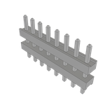 Samtec-TW-08-02-T-S-180-090 Connector Headers and PCB Receptacles Conn Board Stacker HDR 8 POS 2mm Solder ST Top Entry Thru-Hole Bulk