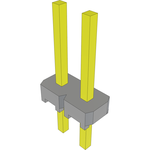 Samtec-MTLW-102-07-L-S-240 Connector Headers and PCB Receptacles Conn Unshrouded Header HDR 2 POS 2.54mm Solder ST Top Entry Thru-Hole Bulk