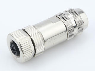 1200710081 - Micro-Change (M12) Field Attachable Connector, 5 Poles, Straight, Female, Shielded, Screw Termination, Cable Diameter 6.00-8.00mm