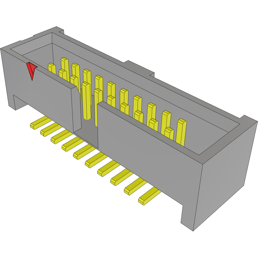 Samtec-SHF-110-01-F-D-SM-TR Connector Headers and PCB Receptacles Conn Shrouded Header (4 Sides) HDR 20 POS 1.27mm Solder ST Top Entry SMD T/R