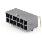 Molex-1720641012 Connector Power Conn Power M 12 POS 5.7mm Solder RA Thru-Hole 12 Terminal 1 Port Mega-Fit™ Tray
