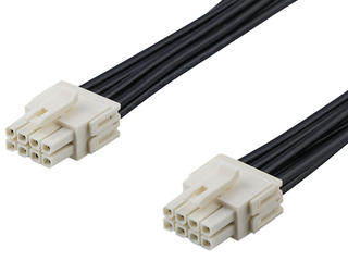 2261992082 - Micro-Fit+ Versa Color Female-to-Micro-Fit+ Versa Color Female Off-the-Shelf (OTS) Cable Assembly, Dual Row, 150.00mm Length, Tin (Sn) Plating, 16 AWG, 8 Circuits, Natural (White)