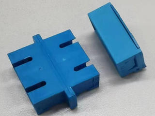 1061660550 - SC/APC Adapter, Duplex, Green Body, Ceramic Alignment Sleeve, Flange Mount Style, Shutter