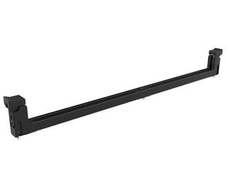 2044732214 - DDR5 RDIMM Socket, Vertical Surface Mount, 0.76µm Gold Plating, 288 Circuits, PCB Thickness 1.57mm to 3.18mm, Off-White Housing, Off-White Latch, with Pick and Place Tape