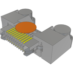 Samtec-ERM8-010-01-L-D-RA-L-K-TR Connector Headers and PCB Receptacles Conn Micro High Speed Terminal Strip HDR 20 POS 0.8mm Solder RA Side Entry SMD T/R