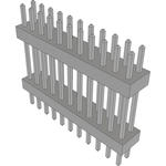 Samtec-TW-11-07-T-D-470-140 Connector Headers and PCB Receptacles Conn Board Stacker HDR 22 POS 2mm Solder ST Top Entry Thru-Hole Bulk