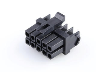 1729521002 - Micro-Fit TPA Receptacle Housing, Dual Row, 10 Circuits, UL 94V-2, Glow-Wire Capable, Black