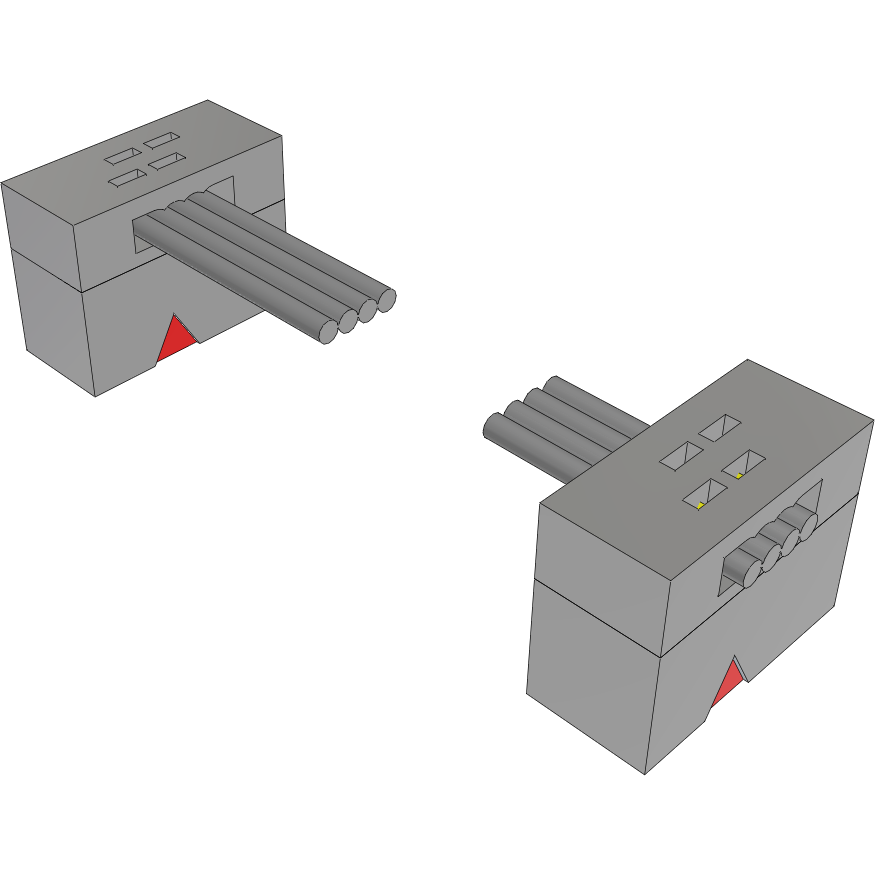 Samtec-FFSD-02-D-19.69-01  Cable Assembly 0.5m 30AWG 1.27mm 4 to 4 POS IDC Connector to IDC Connector F-F TIGER EYE™ Bulk