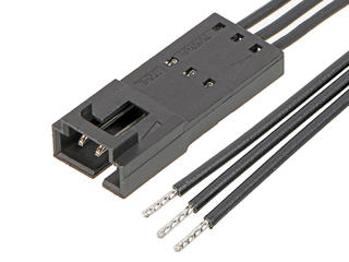 2162731032 - SL Male-to-Pigtail Off-the-Shelf (OTS) Cable Assembly, Positive Lock, Single Row, 150.00mm Length, Tin (Sn) Plating, 3 Circuits, Black