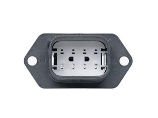 194290045 - MX150L 8 Circuit Panel Mount Plug for 22-14 AWG Wire, Through Hole Flange Assembly, with Gasket, Black