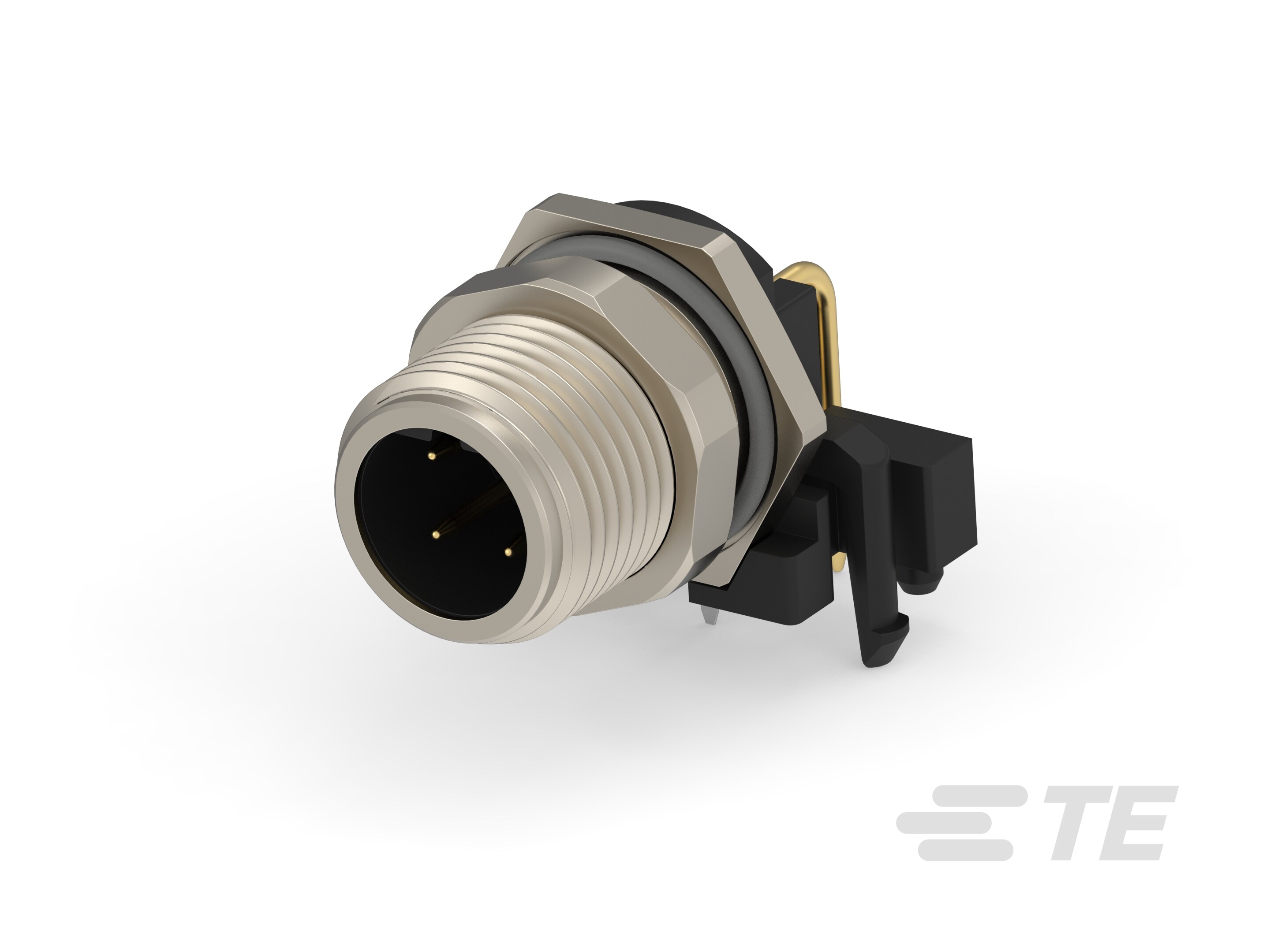 M12 R/A M PNL REAR D-CODE 4P PCBSTD SHLD-T4144535041-000