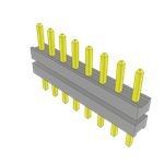 Samtec-TW-08-02-L-S-145-110 Connector Headers and PCB Receptacles Conn Board Stacker HDR 8 POS 2mm Solder ST Top Entry Thru-Hole Bulk