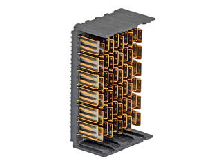 1713951207 - Impel 90 Ohm, 6 Pair Vertical Backplane Header, 1.90mm Pitch, Unguided, Open Endwalls, 12 Columns, 144 Circuits, Pin Length 4.90mm, Plated Through Hole Dimension 0.36mm