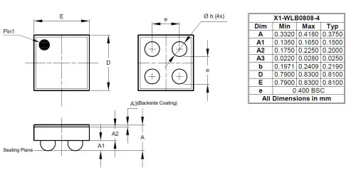 DMN1054UCB4 product image