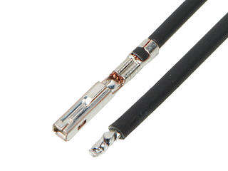 2163011225 - Pre-Crimped Lead MX150 Female-to-Pigtail, Gold (Au) Plating, 450.00mm Length, 14 AWG, Black 2163011225 - Pre-Crimped Lead MX150 Female-to-Pigtail, Gold (Au) Plating, 450.00mm Length, 14 AWG, Black