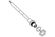 1200990009 - PROFIBUS Receptacle, 5 Poles, Female (Straight) to Lead, 4.0m (13.12') Length