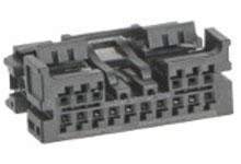 2065230161 - Mini50 Unsealed Receptacle, Dual Row, UL94-HB, without CPA, 16 Circuits,  Polarization Option A, Black