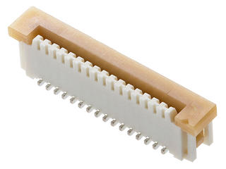 526102372 - Easy-On FFC/FPC Connector, 1.00mm Pitch, Slider Series, Vertical, 5.75mm  Height, 23 Circuits, Gold Plating