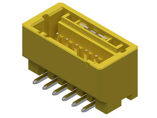 2012010083 - Spot-On Wire-to-Board Header with Nail, 2.00mm Pitch, Single Row, Vertical, 8 Circuits, with Potting Capability, Matte Tin (Sn) Plating, Yellow