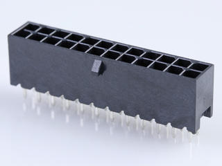 2068322402 - Micro-Fit+ Vertical Header, Through Hole, 3.00mm Pitch, Dual Row, 24 Circuits, 0.38µm Gold (Au) Plating, Glow-Wire Capable, Black, Tray 2068322402 - Micro-Fit+ Vertical Header, Through Hole, 3.00mm Pitch, Dual Row, 24 Circuits, 0.38µm Gold (Au) Plating, Glow-Wire Capable, Black, Tray
