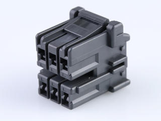 5056050601 - CP-3.3 Receptacle Housing, 3.30mm Pitch, Dual Row, Polarized, Positive Inertia Lock, 6 Circuits, Black
