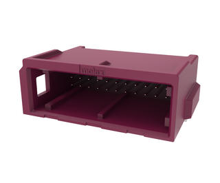 2069583224 - ConnTAK50 Header, Dual Row, Right-Angle, Surface Mount, 22 Circuits, Key D, Violet
