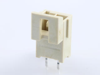 1722862302 - Ultra-Fit Vertical Header, 3.50mm Pitch, Single Row, 2 Circuits, with Kinked Pins, 0.76µm Gold (Au) Plating, Natural, Glow-Wire Capable