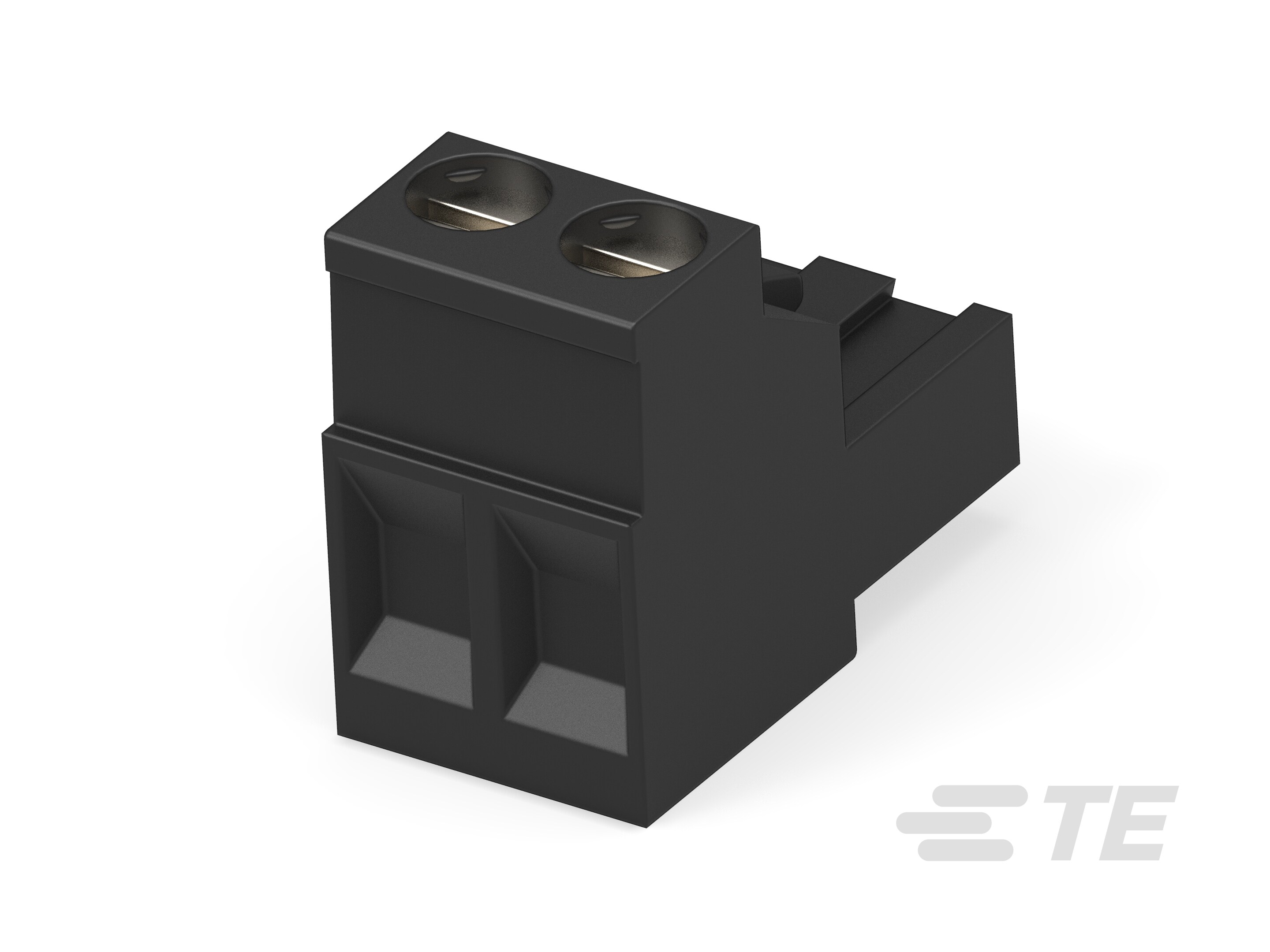 2 POS 5.0 MM R/A PLUG,TRM BLK-796641-2