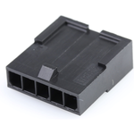 Molex-436400501 Connector Discrete Wire Housing Conn Housing M 5 POS 3mm Crimp ST Cable Mount Black Micro-Fit 3.0™ Bag