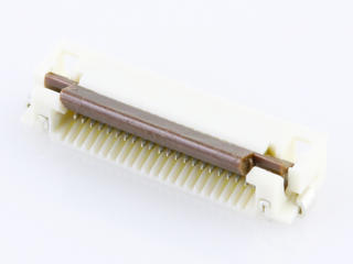 528922233 - 0.50mm Pitch Easy-On FFC/FPC Connector, Right-Angle, Surface Mount, ZIF,  Bottom Contact Style, Cable Retention Guide, 22 Circuits