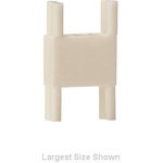 Bivar-RL2-210 Lighting Accessories LED Mount, Vertical, 0.210in., All Rectangular LED, 2 Lead, Rectangular, Molded Nylon, White