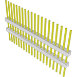 Samtec-HW-20-13-G-S-413-330 Connector Headers and PCB Receptacles Conn Board Stacker HDR 20 POS 2.54mm Solder ST Top Entry Thru-Hole Bulk