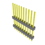 Samtec-ZW-10-20-S-S-500-130-LL Connector Headers and PCB Receptacles Conn Board Stacker HDR 10 POS 2.54mm Solder ST Top Entry Thru-Hole Bulk