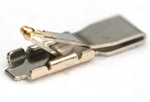1053860003 - Reinforced, Anti-Snag Spring Clip, 1.00mm Width, 0.25µm Gold (Au) Plating, 0.40mm - 0.80mm Working Range (Height)