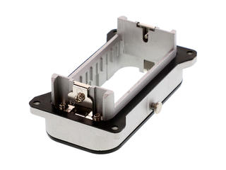 587190010 - HMC Rectangular Industrial Panel-Mount Bracket, Multi-Module Type, 48-72  Circuits, Type A Polarization