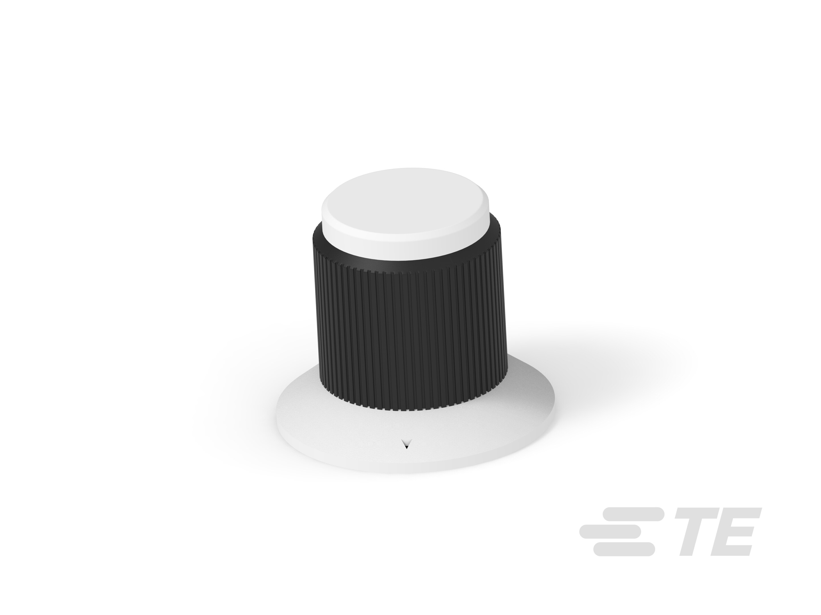 KNS501BA1/8=KNOB BLK/ALUM W/SK-7-1437622-7