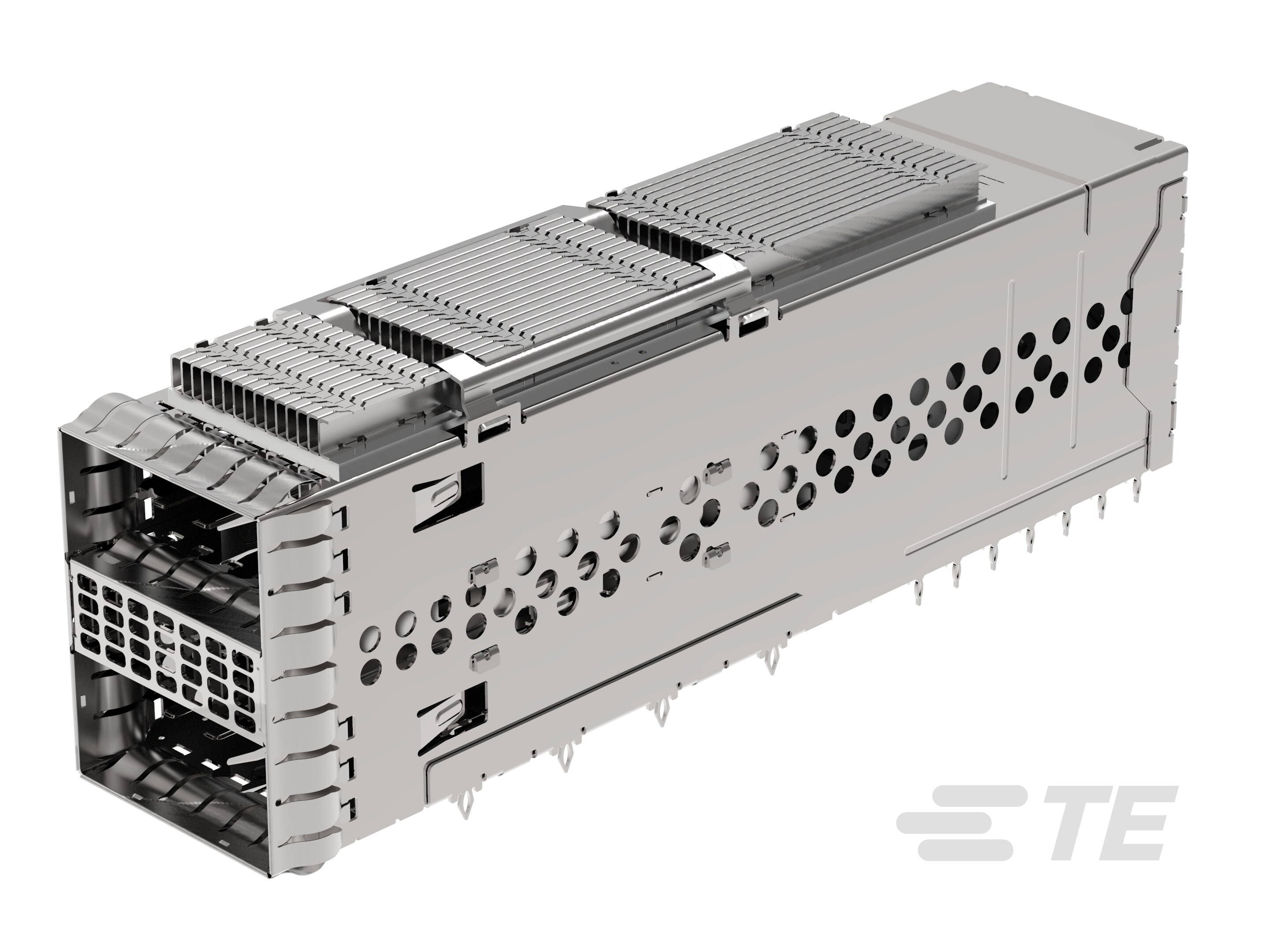 CAGE ASSY W/ HS SPRING 2X1 QSFP-DD-2343246-1