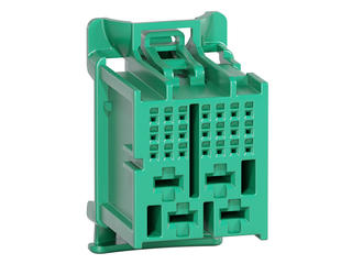 1600270011 - stAK50h Hybrid Receptacle, 25 Circuits, Key 1, Rib Option A, Light Green, Bag