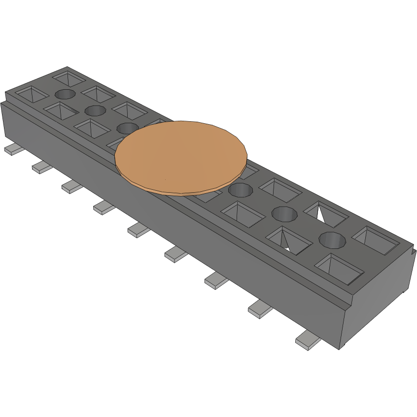 Samtec-CLT-109-02-L-D-BE-A-K Connector Headers and PCB Receptacles Conn Socket Strip SKT 18 POS 2mm Solder ST Bottom Entry SMD TIGER CLAW™ Tube