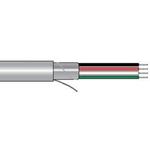 Alpha Wire-1219/12C SL005 Cable Multi-Conductor Shielded Multi-Conductor Cable 12Conductors 24AWG 6.75mm 300VAC Slate 30.48m Spool