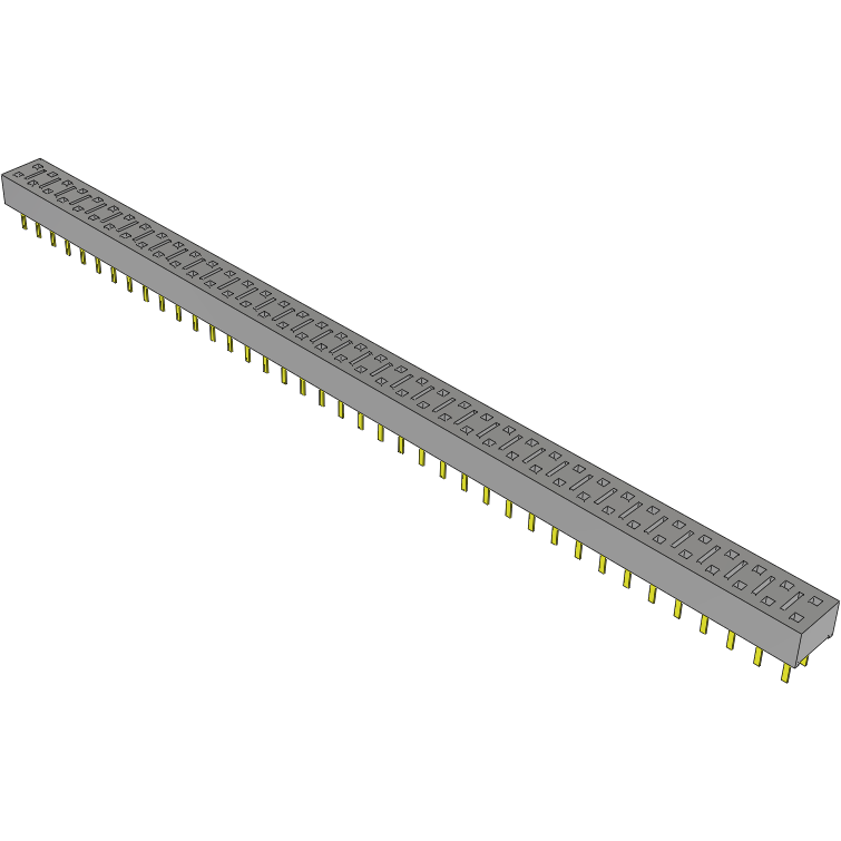 Samtec-HLE-139-02-G-DV-TE Connector Headers and PCB Receptacles Conn Socket Strip SKT 78 POS 2.54mm Solder ST Thru-Hole Tube