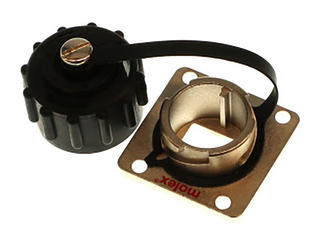 1065010019 - Industrial Simplified SFP Receptacle, Flange Mount, Plastic Dust Cover